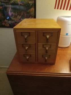 Six Drawer Library Index Card File