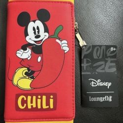 Loungefly Disney Mickey Mouse Hot Chili Sauce Packet Figural Flap Wallet NEW  Add a Little Chili Spice to your Favorite Bag with this Sweet and Spicy 