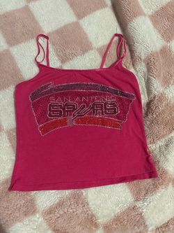 Bedazzled spur spaghetti strap