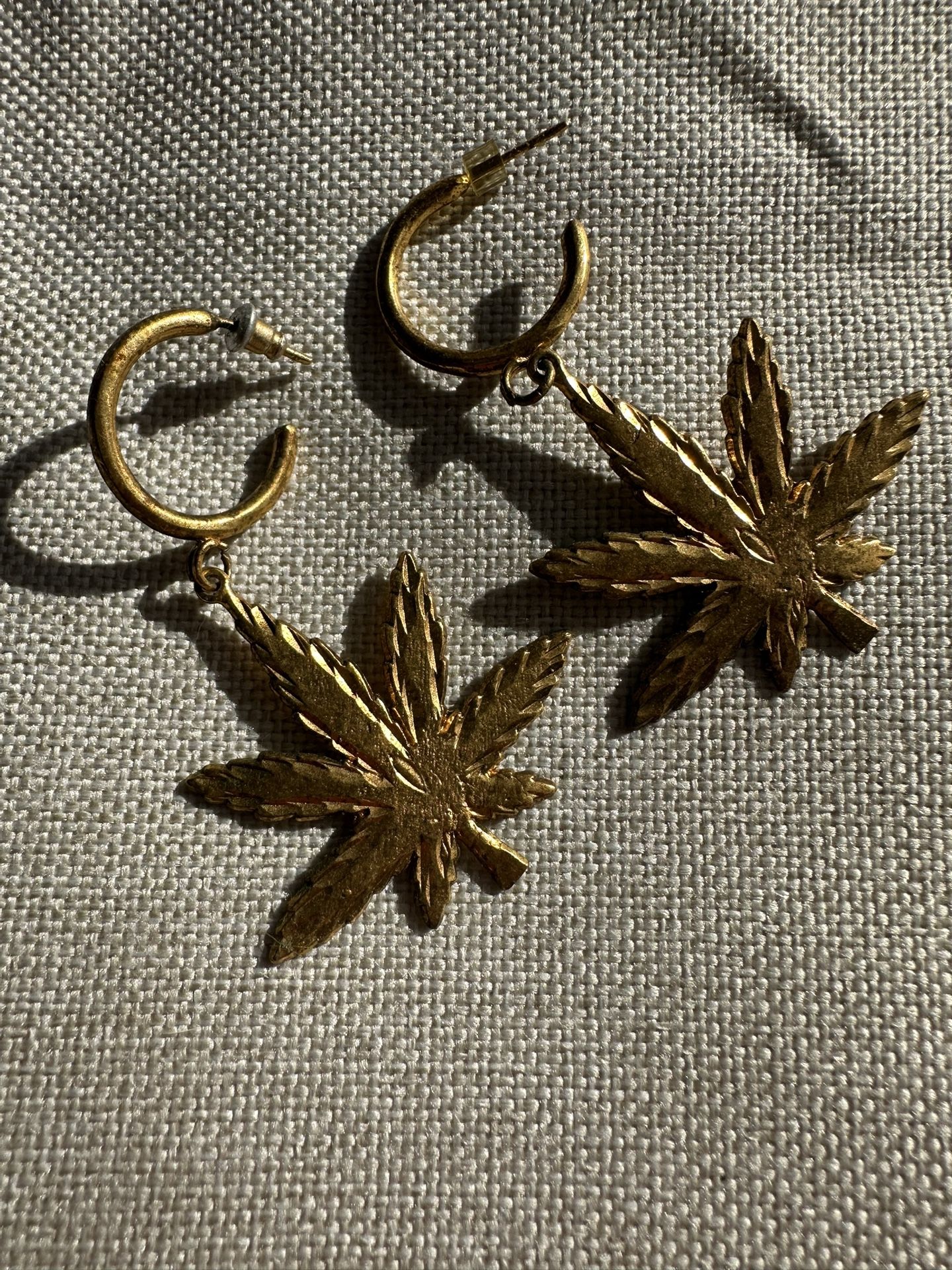 Gold Plated Leaf Earrings