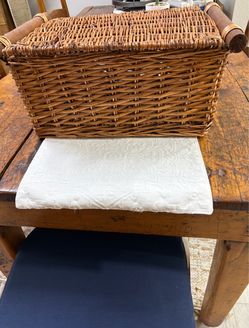 Vintage wicker storage basket