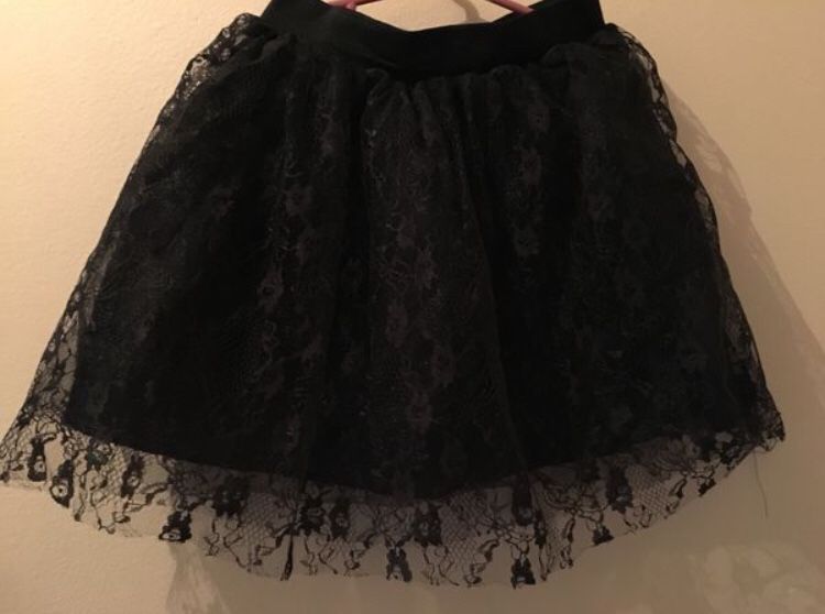 Black TULLE PETTICOAT 3-Layer Petticoat One size Halloween Costume girls