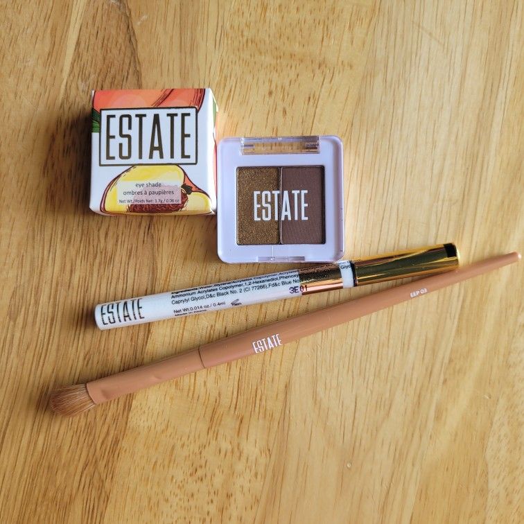 Estate Eyeshadows and Makeup Set 4 Pcs Liquid Liner/Brush CRUELTY-FREE & VEGAN