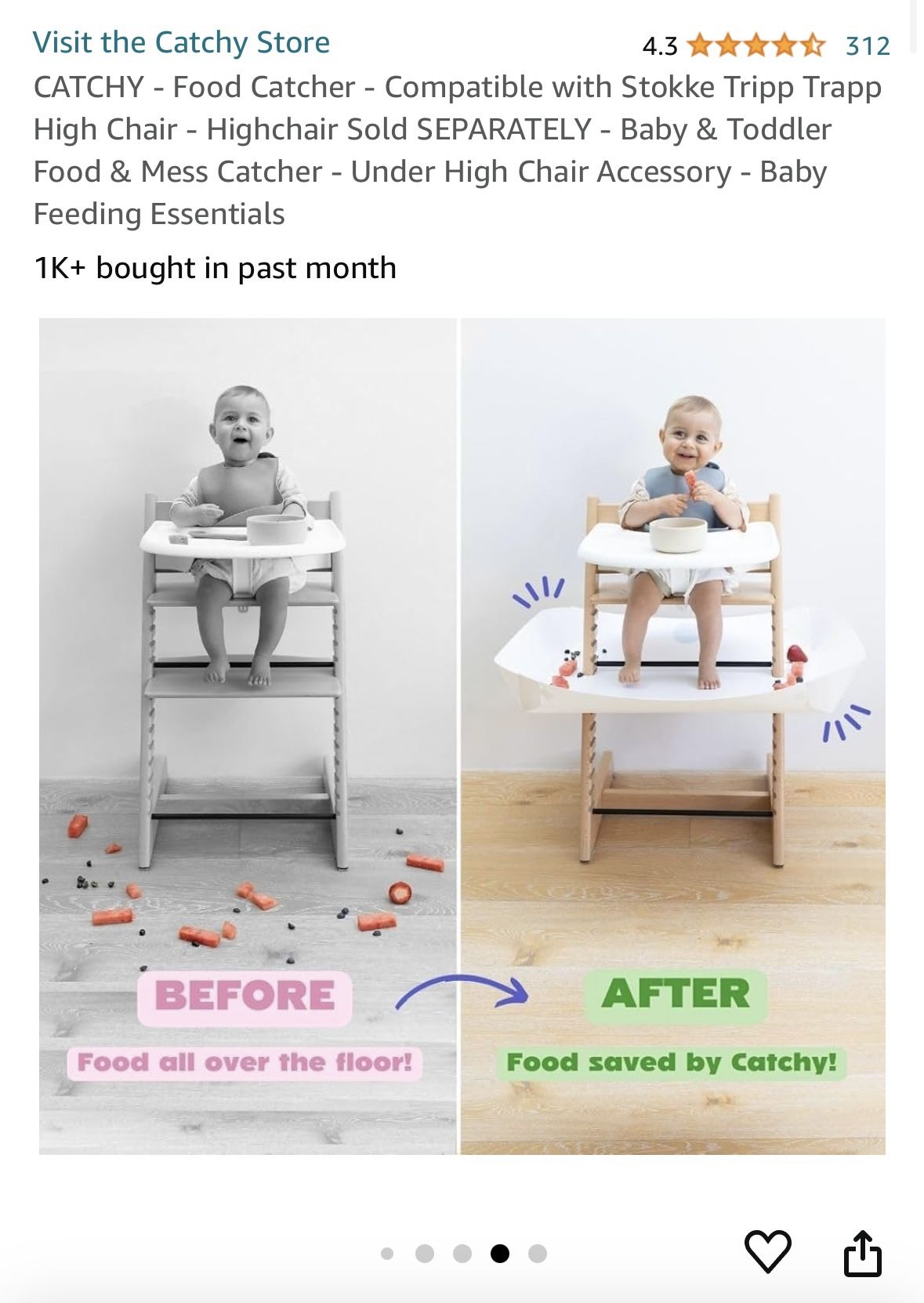 Catchy High Chair Food Catcher