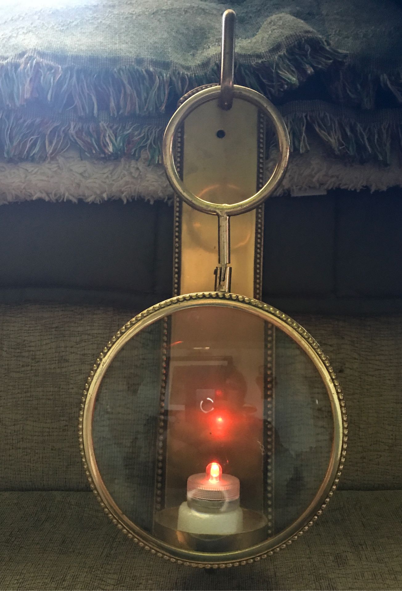 Magnified Brass Candle Holder