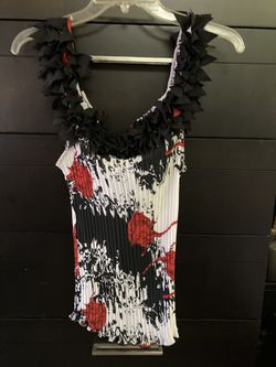 Feather-Look Trimmed Top - Bold & Breezy