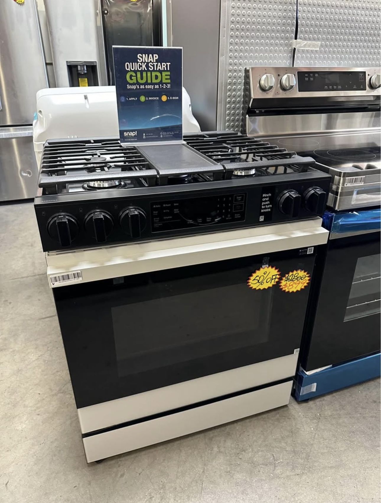 🔥Bespoke 30 in. 6.0 cu. ft. 5 Burner Smart Slide-In Gas Range with Air Fry