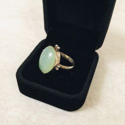 Sterling Moon Stone Ring, Size 8 1/2 (marked 925)