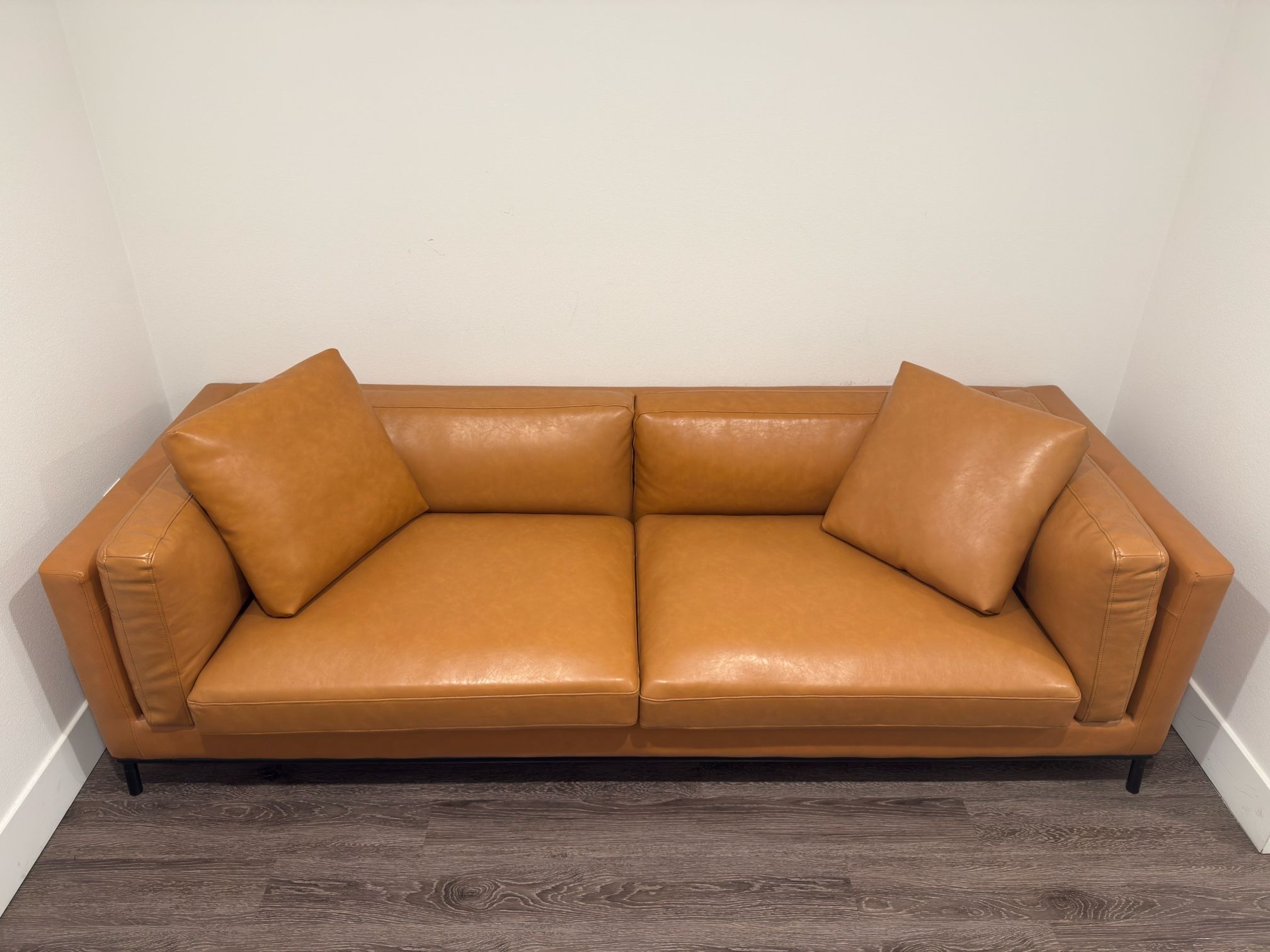Fez Tan Leather Sofa
