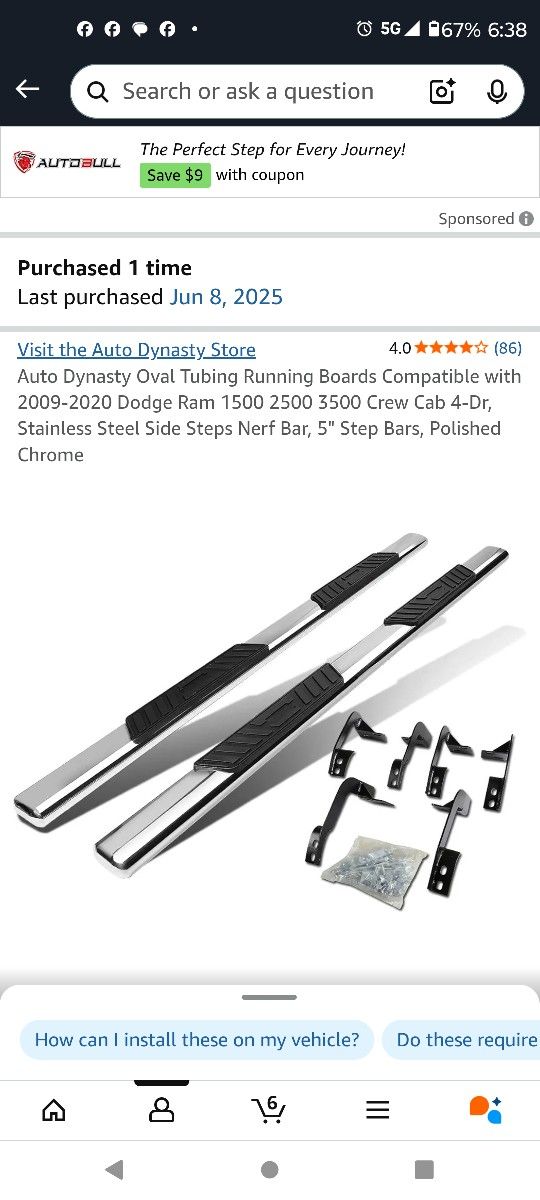 5" Stainless Steel Running Boards