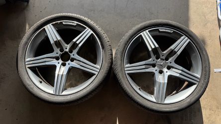 OEM 20" Mercedes AMG Wheels & Tires (Pair / 2 Pcs) – 255/40R20