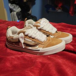 VANS Knu Skool mens checker Brown