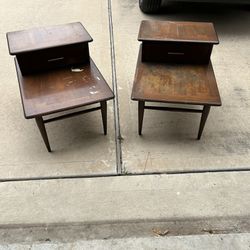 Vintage Tiered Side Tables 