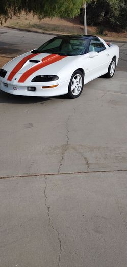1997 Anniversary  Chevrolet Camaro SS White with Racing Stripes