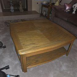 2 Wood Coffee Tables  $30ea. & 2 Matching End Tables