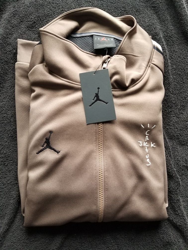 NWT Travis Scott MJ TRACK JACKET PALOMINO SIZE XL