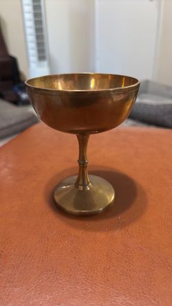 Vintage Brass Champagne Goblet