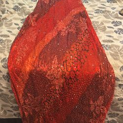 100% Silk Vintage ‘90s beaded dress, floor length