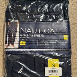 BRAND NEW WITH TAGS NEVER WORN Nautica Men’s Sleepwear Fleece Pants Size S Small 2-Pack