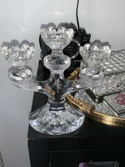 Crystal candle holder