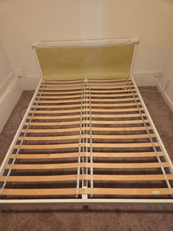 Queen bed frame and mattress