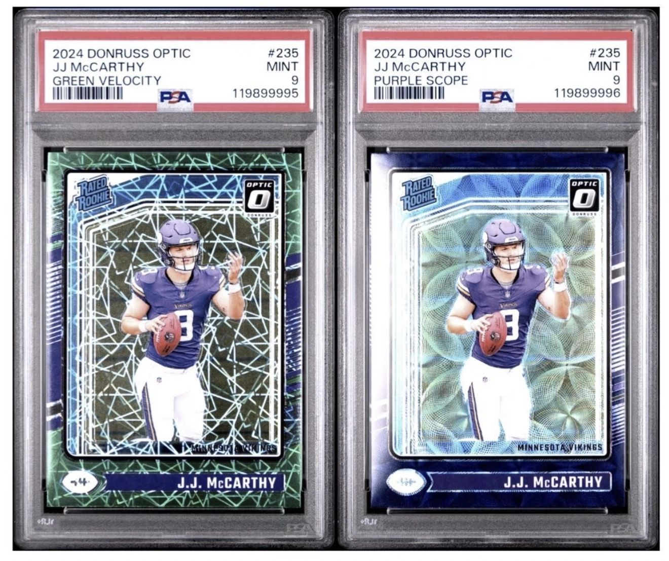 JJ McCarthy PSA 9 2024 Optic Football Lot