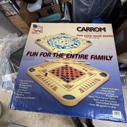 Carrom Two Sided Game Board
