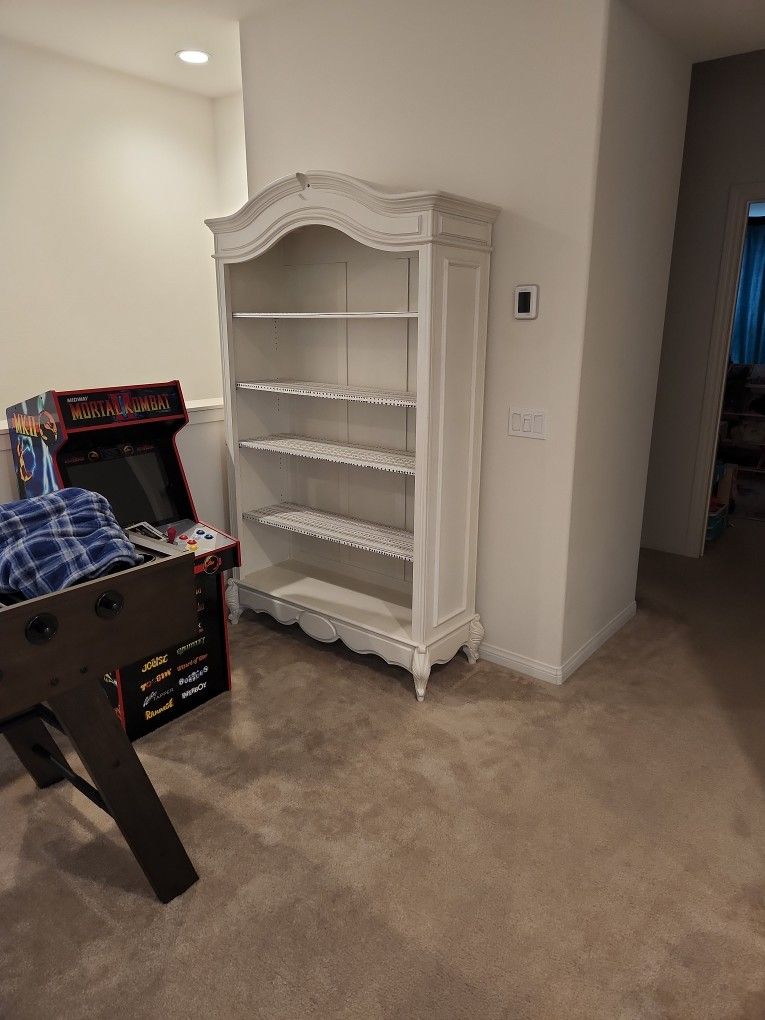 White Wooden Bookcase Potery Barn