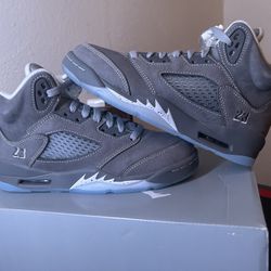 Wolf Grey Air Jordan 5 Sneakers Size 5y