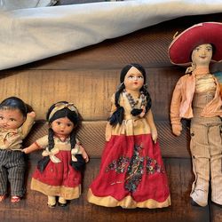 Antique Mexican Folk Art Dolls
