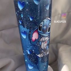 Dodgers 24oz Acrylic Lava Drip Snowglobe Tumbler Cup Starbucks Style Cup 