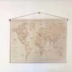 Wall Map Room Decor, Painting, Picture