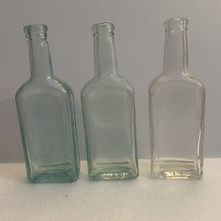 Antique Lot 3 Fletchers Castoria Medicine Bottles