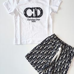Christian Dior Boy T Shirt and  Shorts Set. 