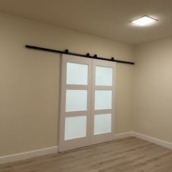 Double Sliding Barn Doors with Hardware 