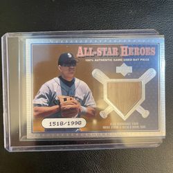 Alex Rodriguez Game Used card /1998 - Mariners 