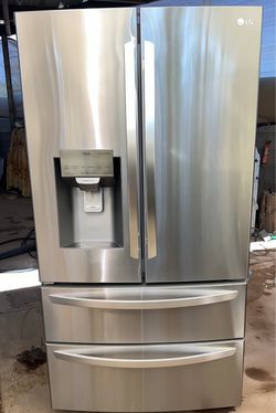 LG ThinQ French Door Refrigerator Stainless Steel