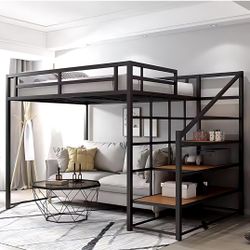 Twin XL Loft Bed & New Mattress 