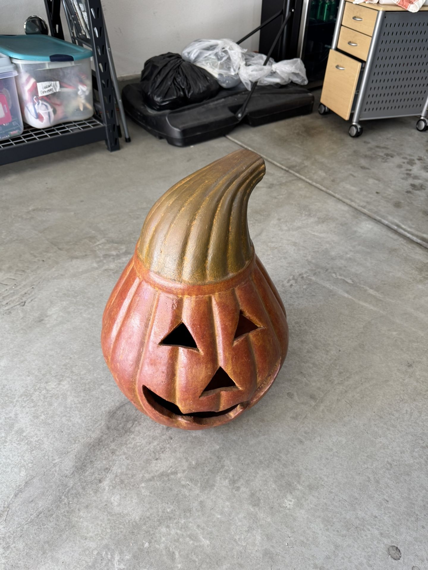 Large Ceramic Jack-O'-Lantern chiminea