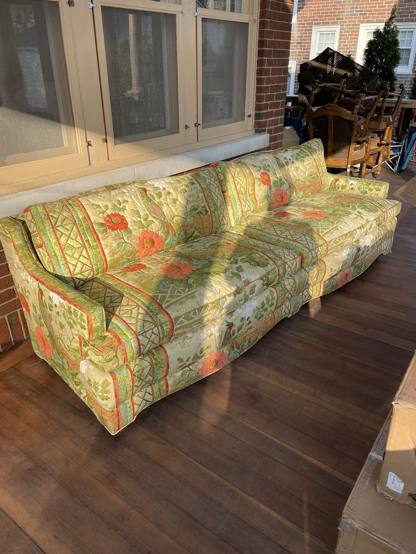 Vintage Sofa Greef Fabric Excellent Condition
