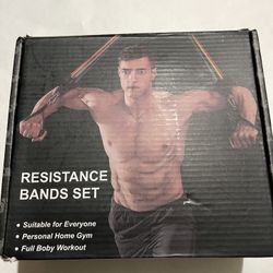 Colel Resistance Tube Workout Bands Set Fitness Strength Training 16 Pieces