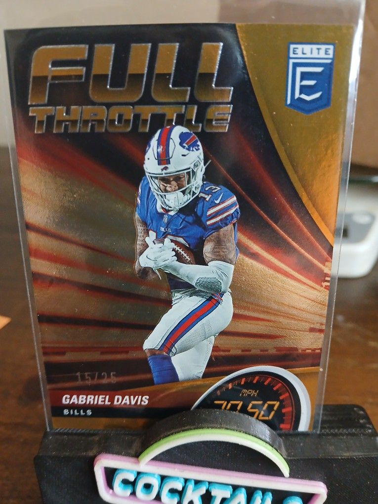 2022 Panini Donruss Elite Gabriel Davis Orange Full Throttle Card #FT18 16/25