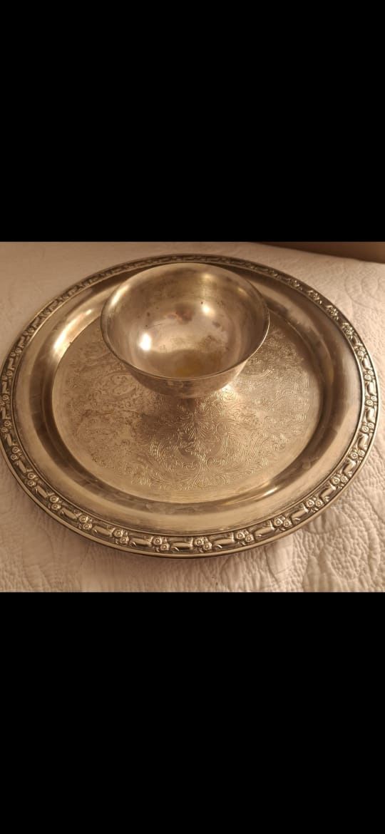 Vintage Silver- Plated Serving Bowl