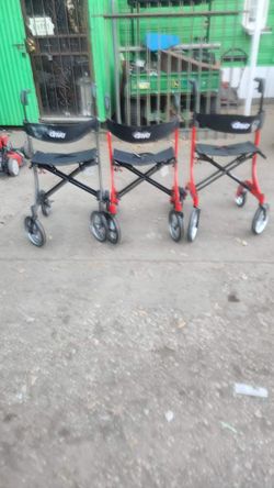 Assorted wheelchairs and walkers. $20