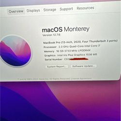 MacBook Pro 13” 2020