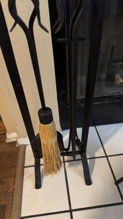 Fireplace set & log holder