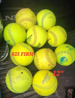 Bag of 12" softballs
