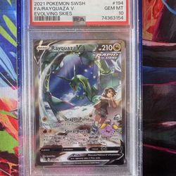 Rayquaza v Alternate Full Art PSA 10 Evolving Skies - Pokemon