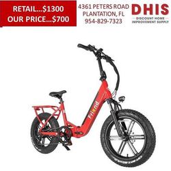 Friend Foldable E-Bike Electric Bicycle With 750W Motor In Black or Red Brand New