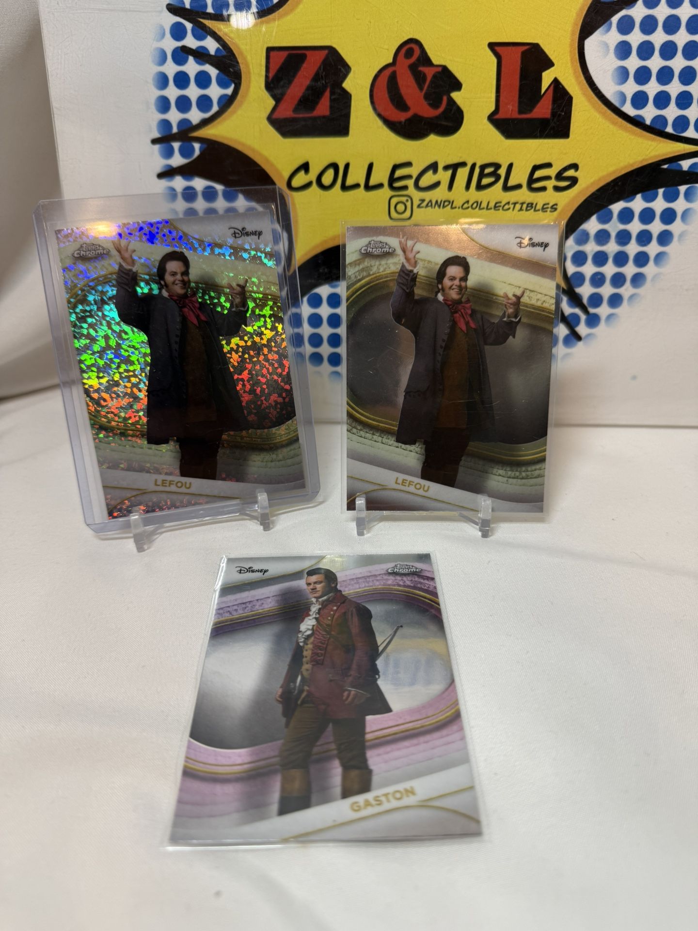2025 Disney Topps Chrome set of 3 Beauty and the Beast